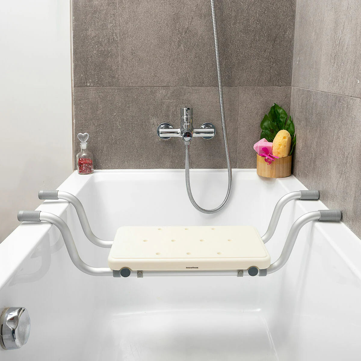InnovaGoods Seburett Badewannensitz 74–83 cm – 2in1, rutschfest, verstellbar