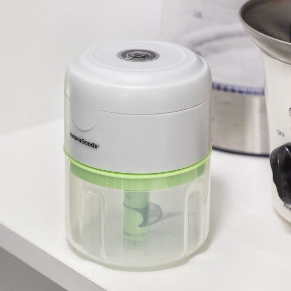 InnovaGoods Echoppie Mini-Zerkleinerer 250 ml – kabellos, 40 W, 3 Edelstahlklingen