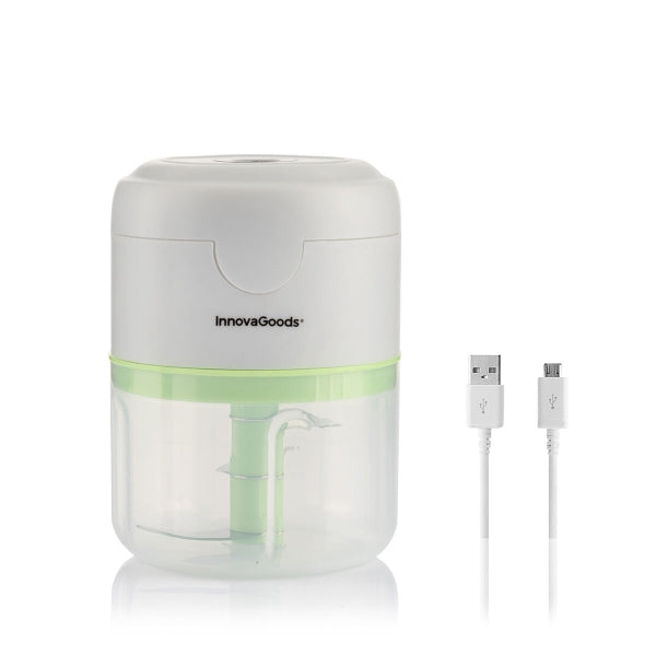 InnovaGoods Echoppie Mini-Zerkleinerer 250 ml – kabellos, 40 W, 3 Edelstahlklingen